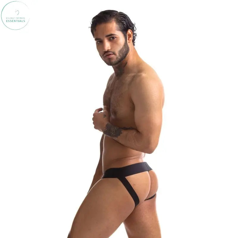 Affordable quality Jersey Jock Black/Green  from Sport Fucker by Discreet Intimate Essentials with Discreet Delivery 