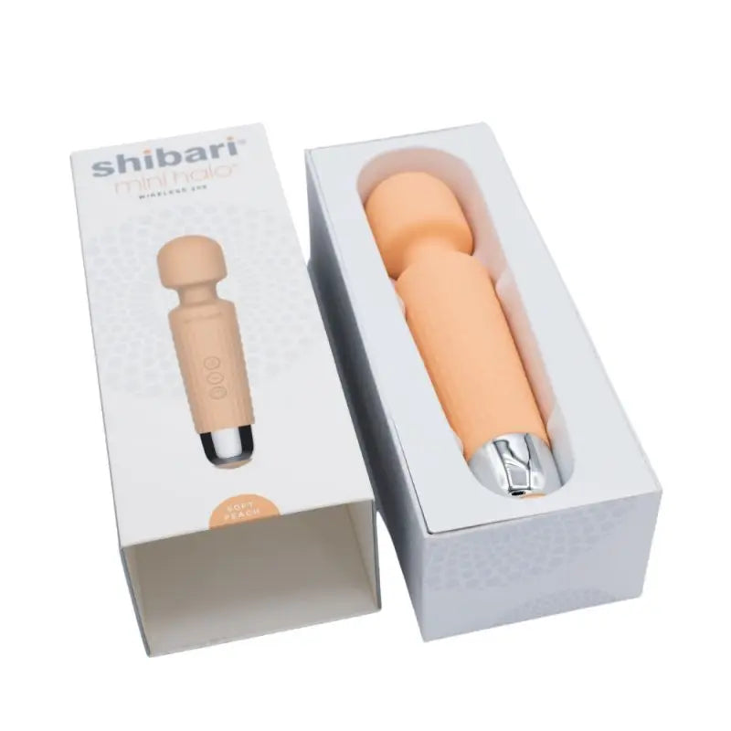 Shibari Mini Wand Halo 20X Peach Shibari Discreet Intimate Essentials.