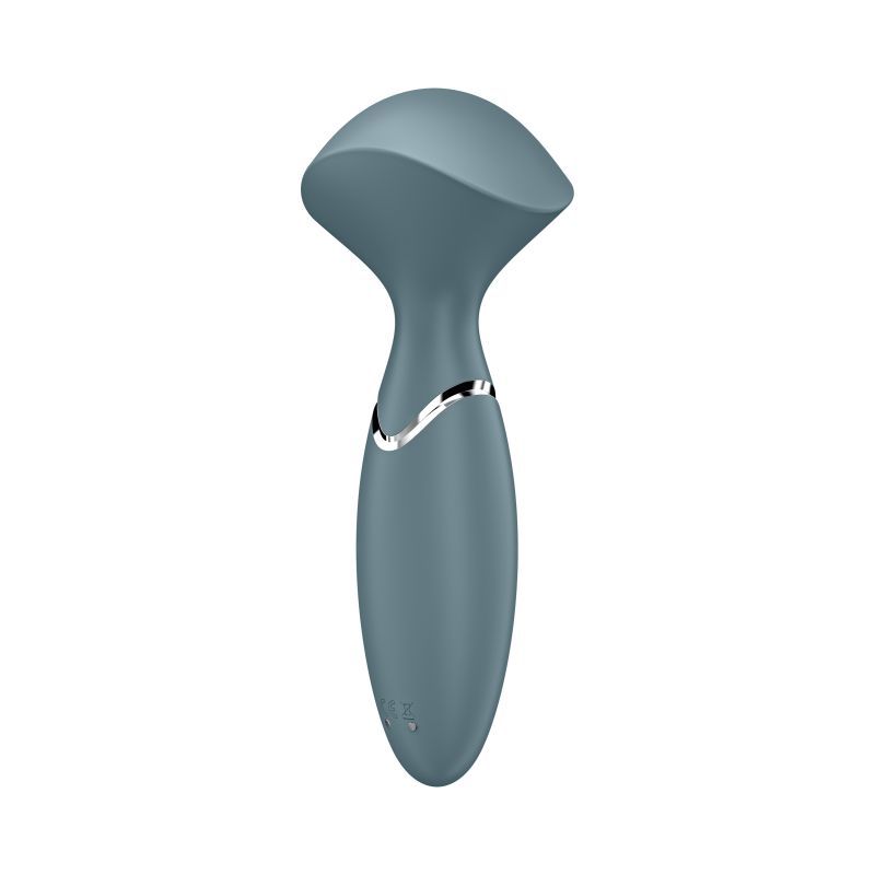Portable silicone massager in stone grey, perfect for on-the-go sensual massages and clitoral stimulation.