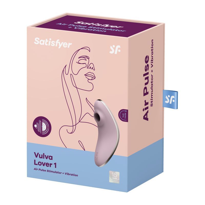 Satisfyer Vulva Lover 1 packaging, a clitoral stimulation vibrator for sensual pleasure.