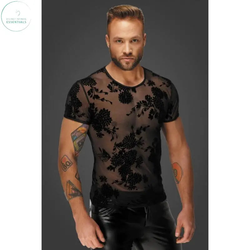 Affordable quality Flock Embroidery T-Shirt  from Noir by Discreet Intimate Essentials with Discreet Delivery 