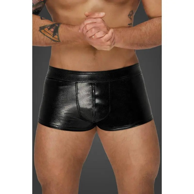 Snake Wetlook Short Shorts Noir Discreet Intimate Essentials.