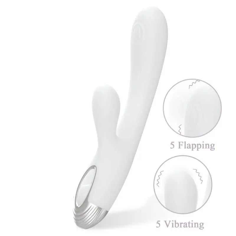 Pada Rabbit and G-Spot Pulsing Vibrator White Drywell Discreet Intimate Essentials.