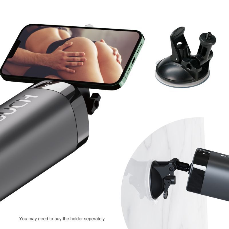 Inscup 3 Thrusting and Contraction Masturbator with phone holder for enhanced pleasure experience.