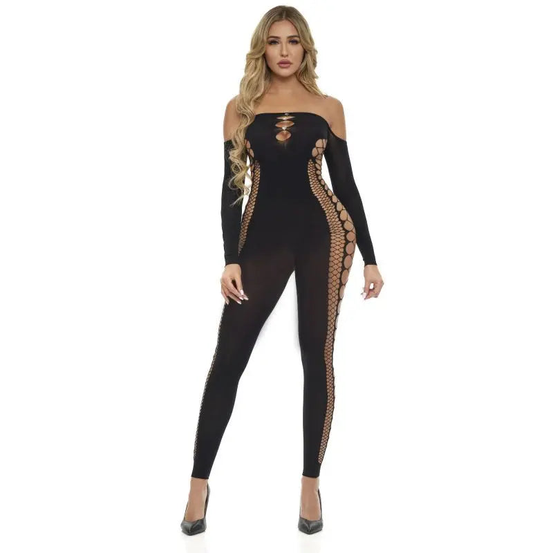 Diamond Drippin Bodystocking Black Pink Lipstick Discreet Intimate Essentials.