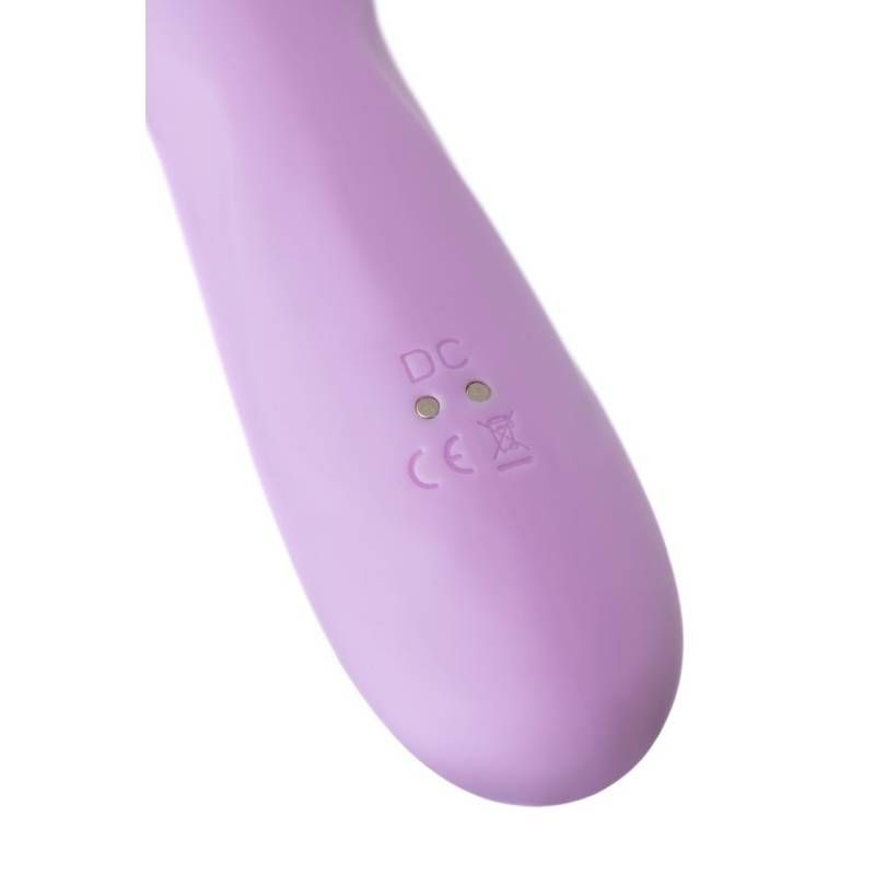 Close-up of JOS Merry Gor rotating shaft vibrator in violet, showcasing the control panel on the silicone handle.