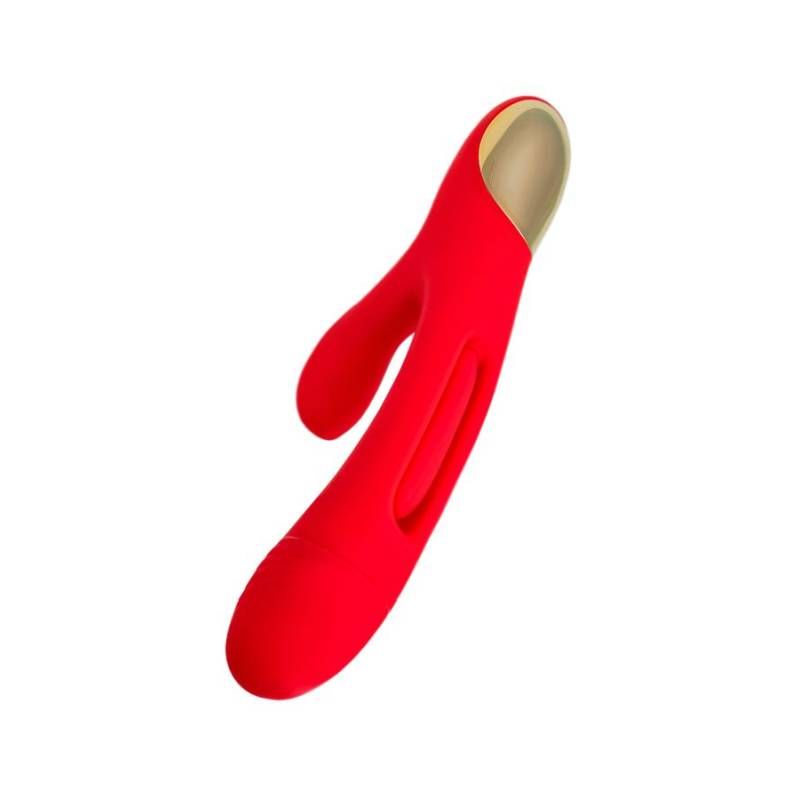 JOS Patti Moving Tongue Rabbit Vibrator Red, designed for ultimate pleasure and G-spot stimulation.