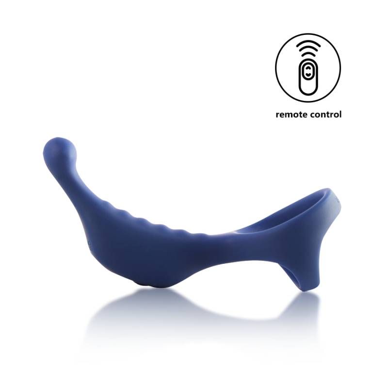 Underquaker vibrating anal probe with cockring, featuring a sleek design and remote control functionality.