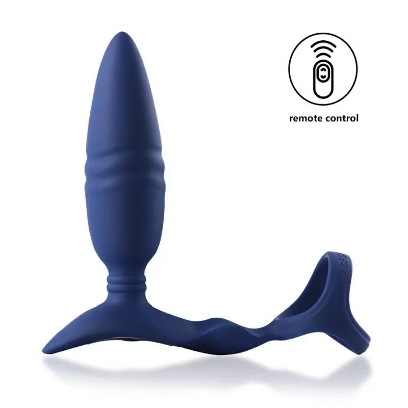 Affordable quality Ring n Rear Dual Thrusting Anal Probe with Cockring and Remote  from Arosum by Discreet Intimate Essentials with Discreet Delivery 