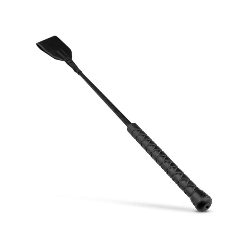 Faux leather BDSM whip with a comfortable grip, ideal for exciting BDSM play and fantasies.