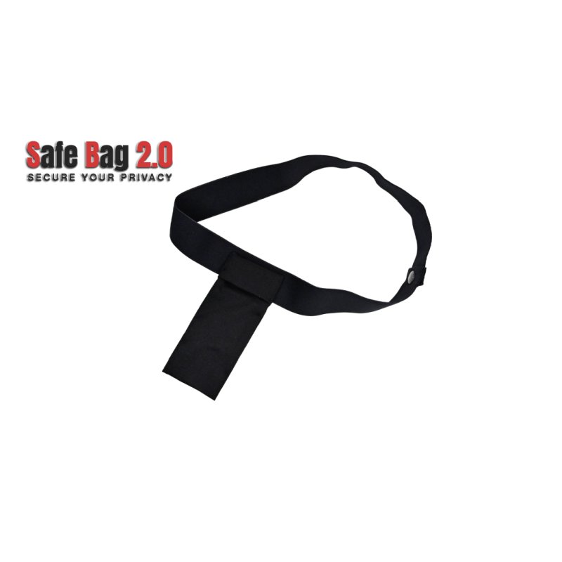 Safe Bag 2.0 Black Medium, a discreet wearable bag for securely storing valuables on the body.
