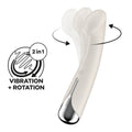 Satisfyer Spinning G-Spot 1 Beige with vibration and rotation features for G-spot stimulation.