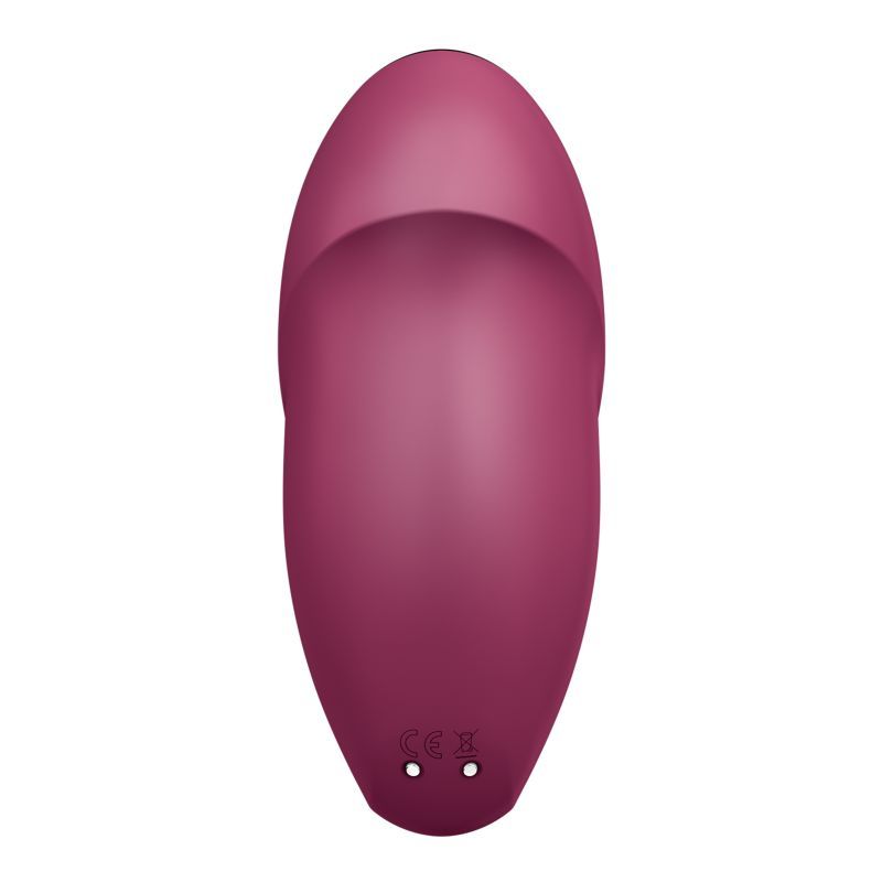Satisfyer Tap and Climax 1 Red, clitoral lay-on vibrator with elegant design and intense vibrations.
