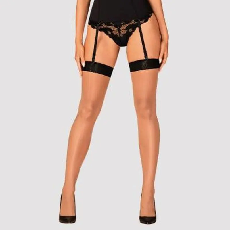 S814 Stockings Black Obsessive Discreet Intimate Essentials.