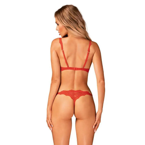 Bergamore 2 Pc Set Red Obsessive Discreet Intimate Essentials.
