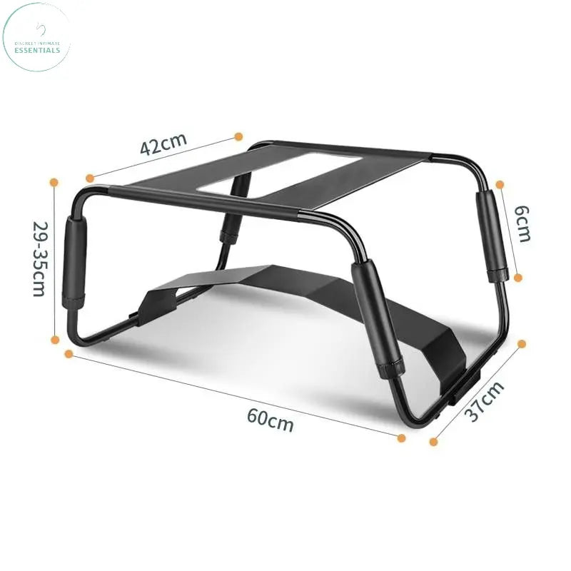 Affordable quality Sex Chair Adjustable Height Black w Arch Bridge  from Daytona by Discreet Intimate Essentials with Discreet Delivery 