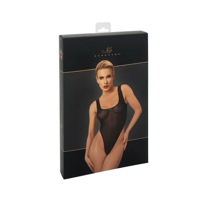 Paparazzi Elastic Mesh Body Noir Discreet Intimate Essentials.