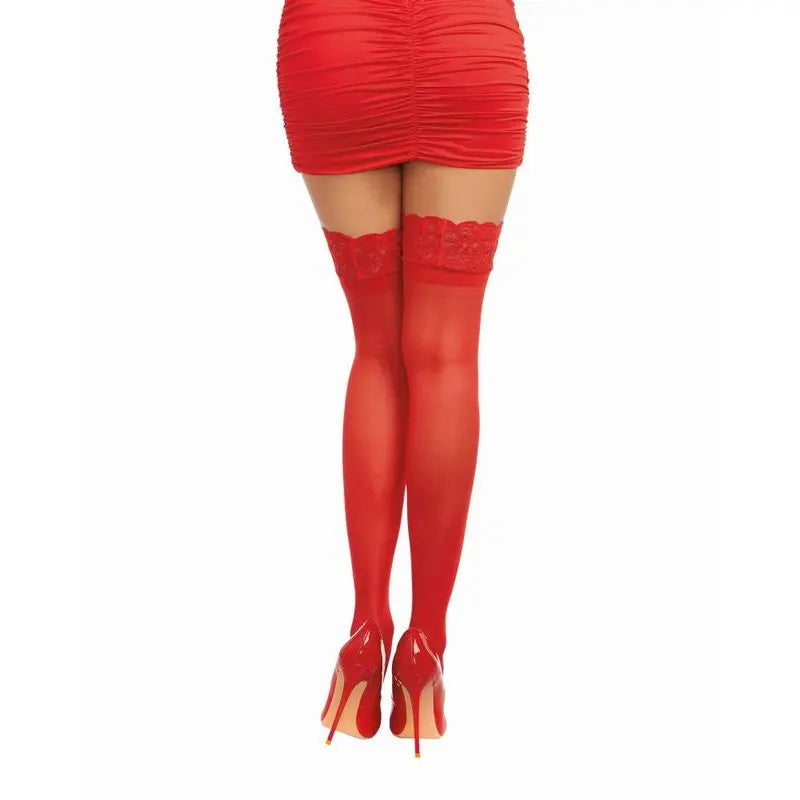 Affordable quality Dreamgirl Lace Top Thigh High Stockings Black  from Dreamgirl by Discreet Intimate Essentials with Discreet Delivery 