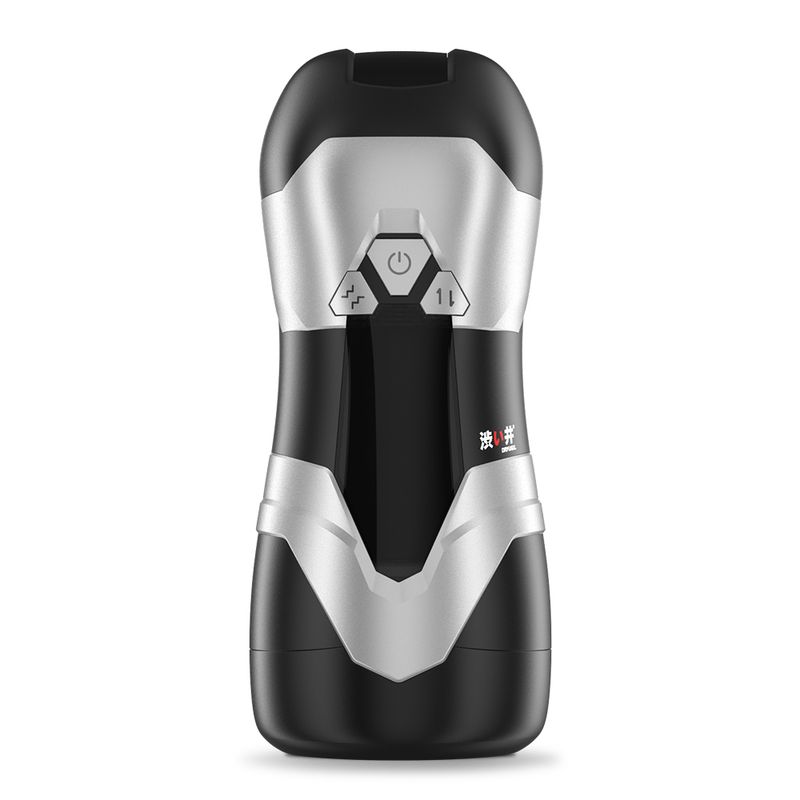DVA Automatic USB Thrusting and Vibrating Masturbator with sleek design and control buttons for enhanced pleasure.