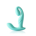 LushVibe wearable sprout-shaped unisex vibrator shown in aqua blue, designed for dual stimulation and expert precision.