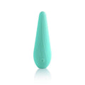 VibeSwirl Drip Shape rechargeable clitoral vibrator with ribbed texture and ergonomic design.