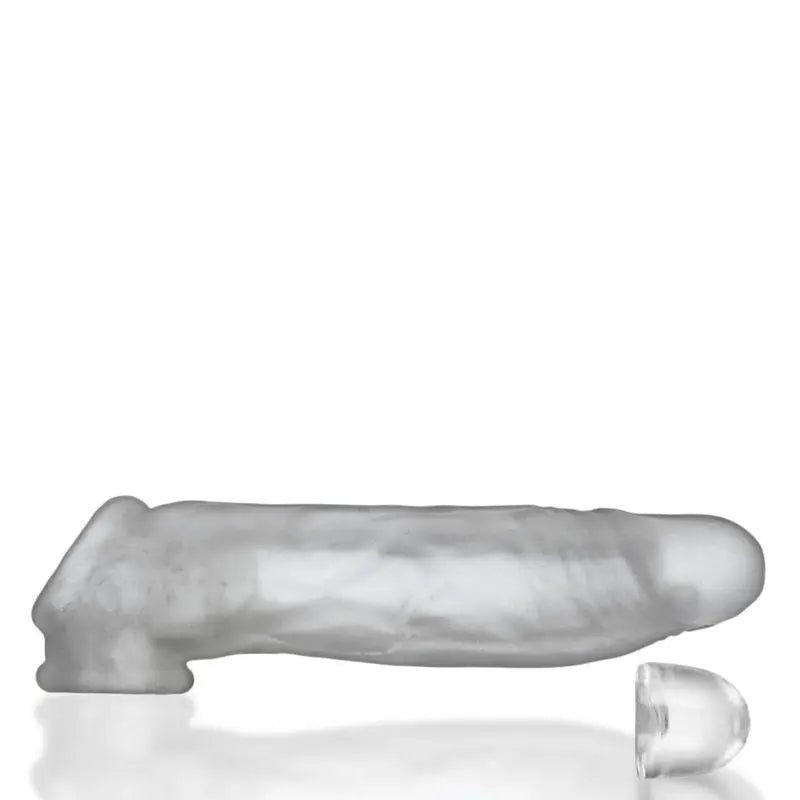 Dicker Ultra-Slim Cocksheath Clear Ice OxBalls Discreet Intimate Essentials.