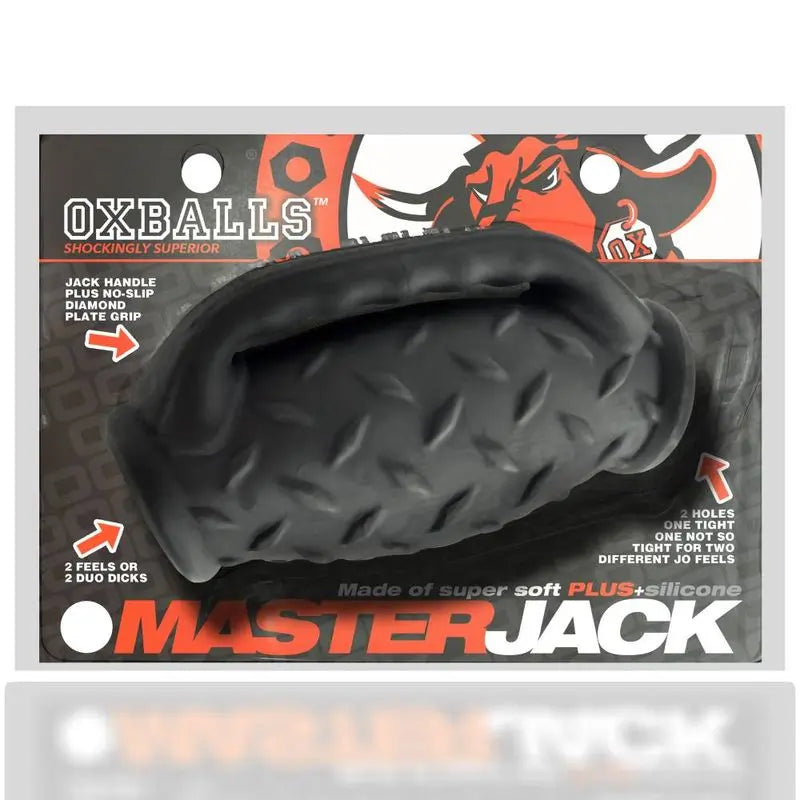 Affordable quality Masterjack Double Penetration JO Black Ice  from OxBalls by Discreet Intimate Essentials with Discreet Delivery 