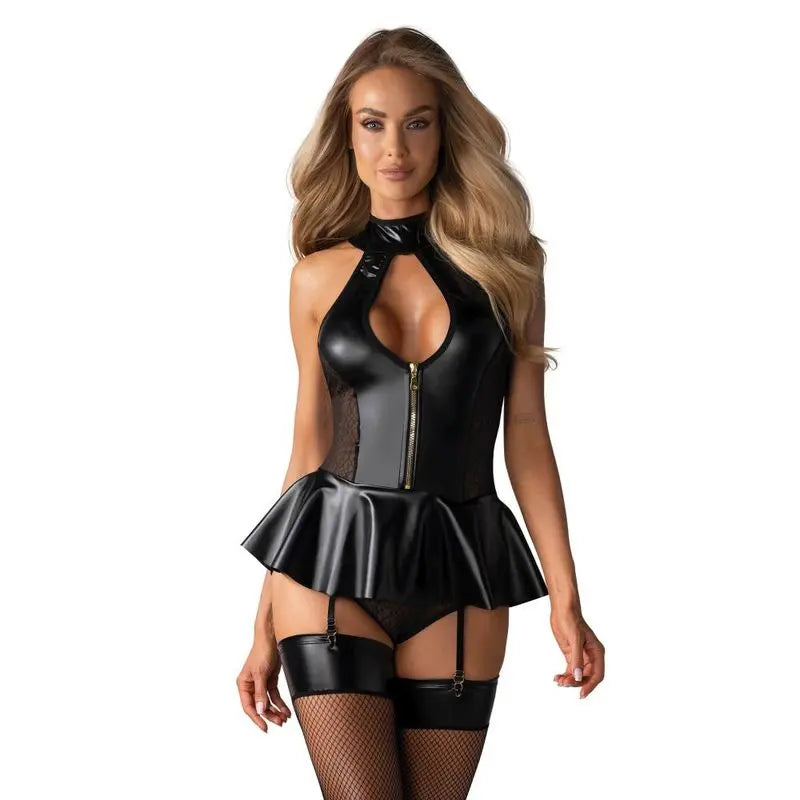 Hot Corset w Panties Black Obsessive Discreet Intimate Essentials.