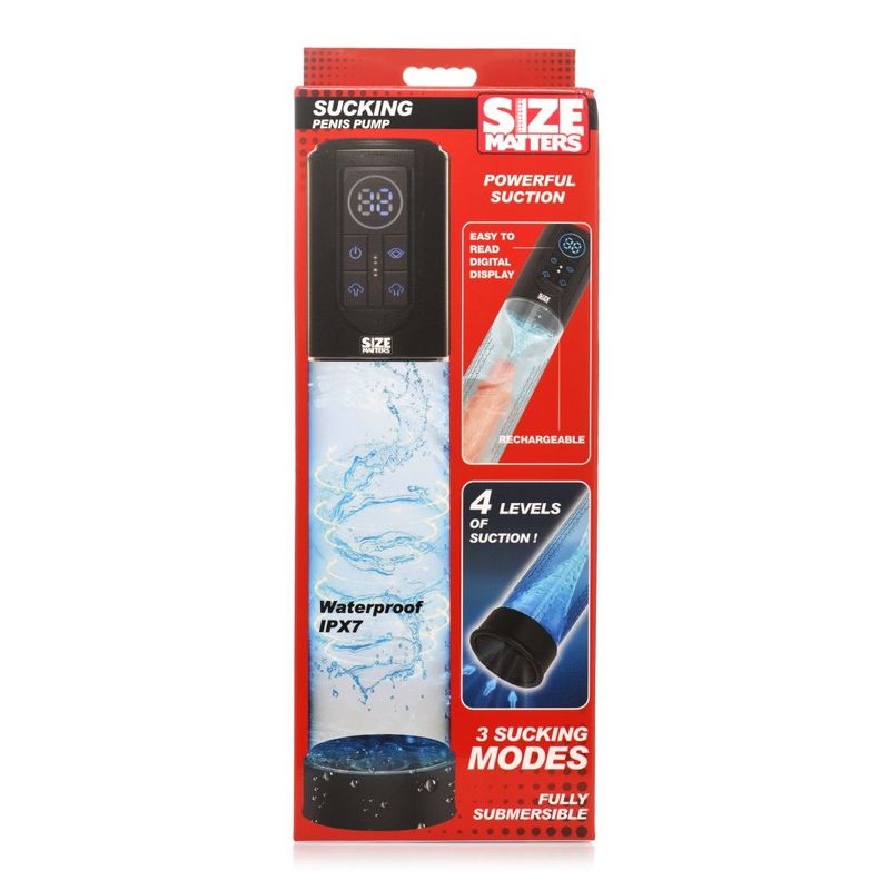 Automatic LCD USB Penis Pump with powerful suction and easy-to-read display features.