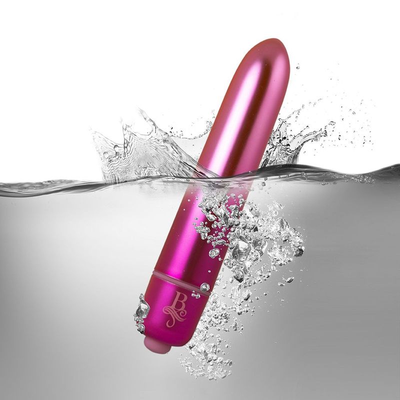 Boudoir Courtesan waterproof bullet vibrator submerged in water, showcasing its 10 speed powerful stimulation features.
