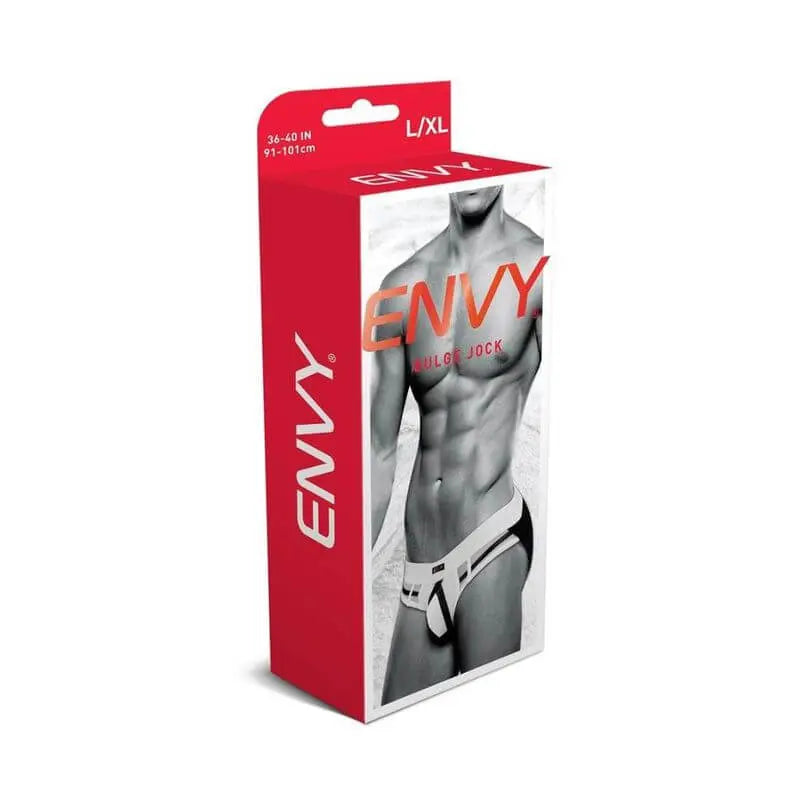 Affordable quality Bulge Jock White  from Envy by Discreet Intimate Essentials with Discreet Delivery 