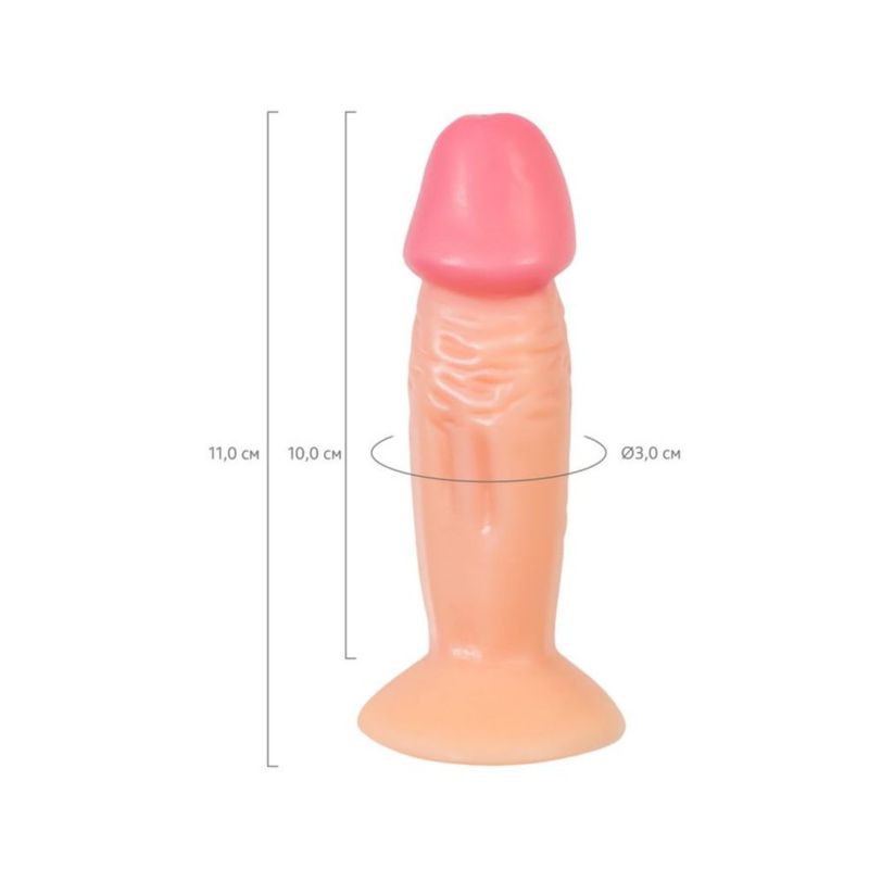 RealStick Nude Dildo Vere, a realistic nude dildo with 11cm length, 3cm diameter, and 10cm insertable length.