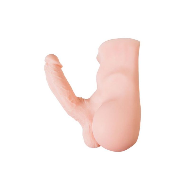 Realistic penis torso toy featuring a detailed design with a 19cm bendable shaft and lifelike features.
