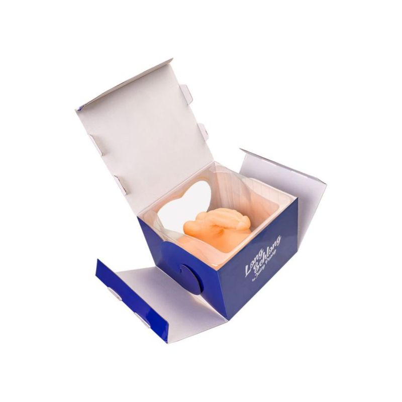 Juicy Long Schlong Manuel - Penis, Anal and Balls Torso in a blue box, intimate essentials, sexy toys for men.