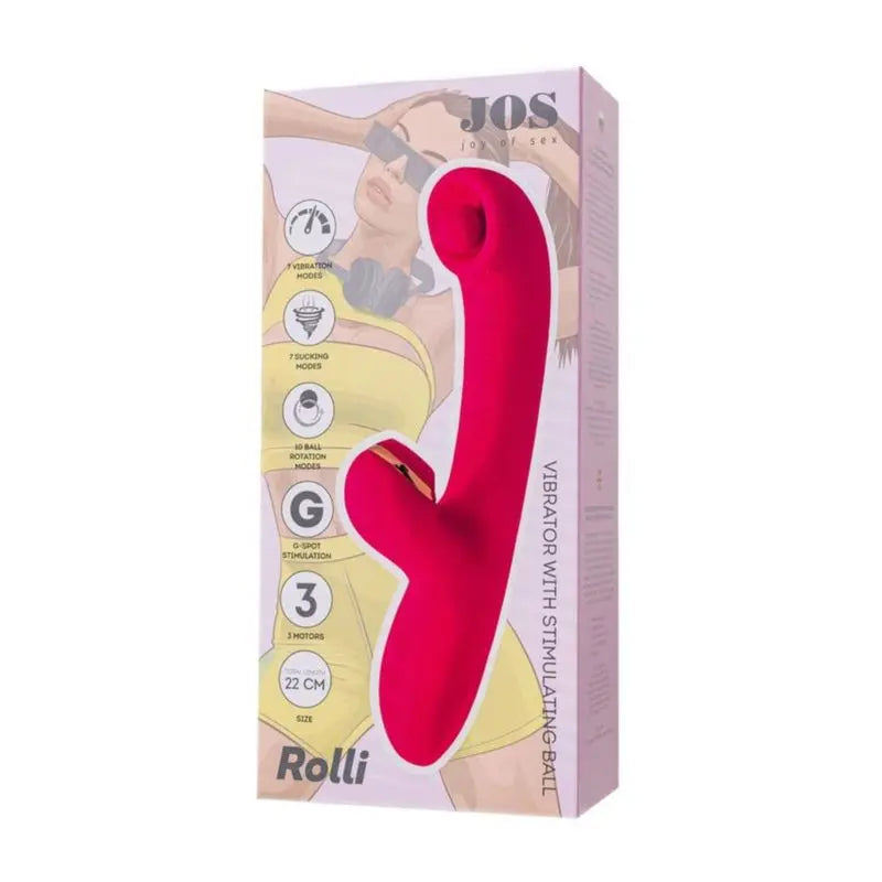 JOS Rolli Stimulating Ball Vibrator with Vaccuum Clitoral Stimulator JOS Discreet Intimate Essentials.