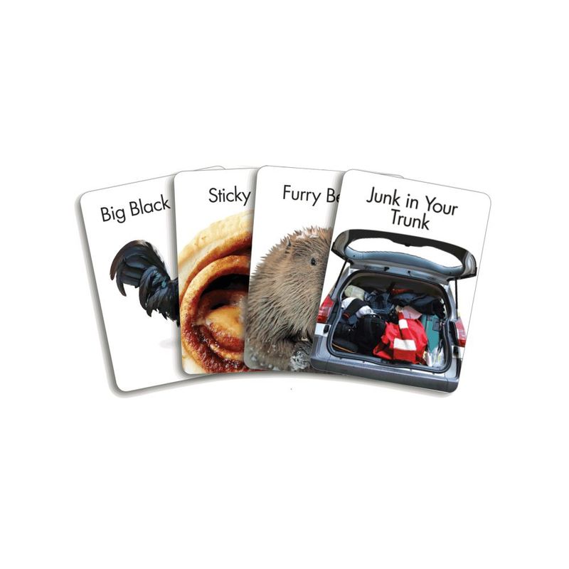 Image of playful cards from Screw U suggestive card game featuring humorous titles and images.