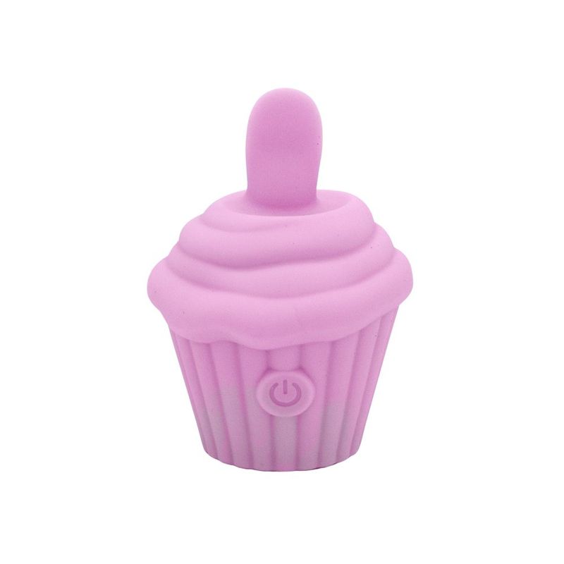 Cake Eater Clit Flicker Stimulator Pink, a magnetic rechargeable flicker stimulator designed to enhance pleasure.