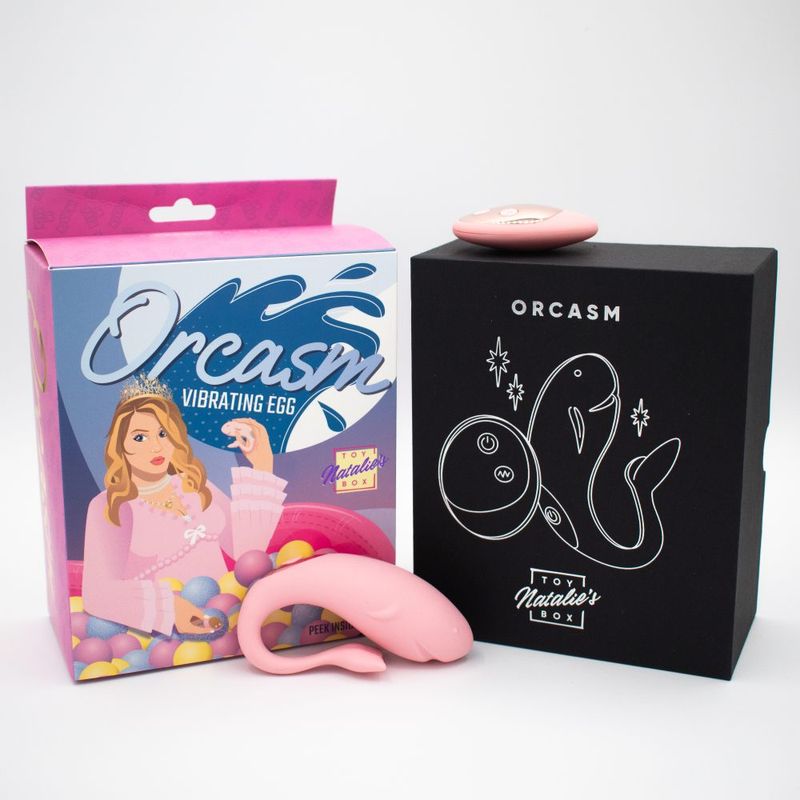 Orcasm remote controlled wearable vibrator in colorful packaging for vibrant pleasure.