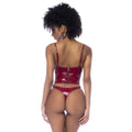 Wet Look Vinyl 2 Pc Set Gloss Wine Mapale Discreet Intimate Essentials.