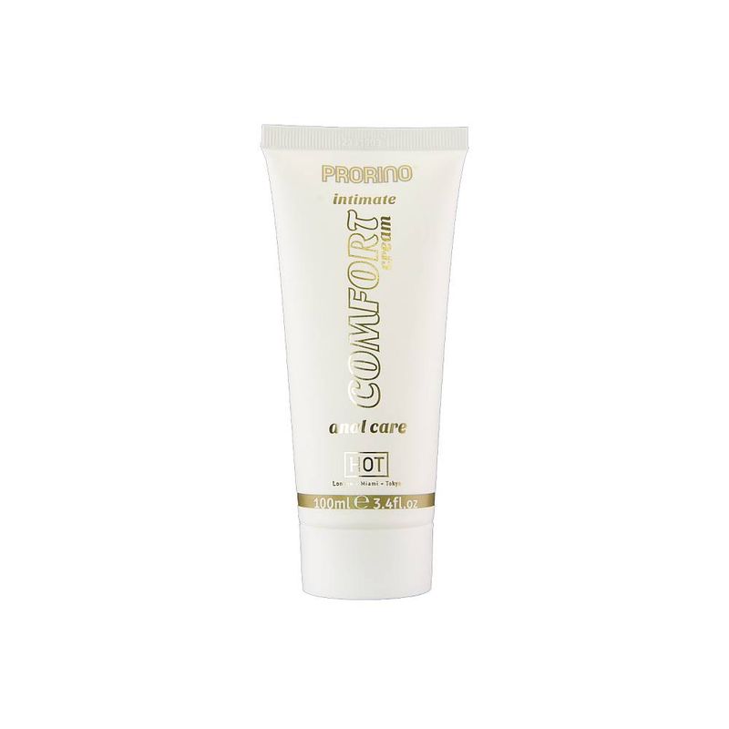 PRORINO Unisex Sensitive Anal Comfort Cream 100ml tube for intimate care and skin nourishment.