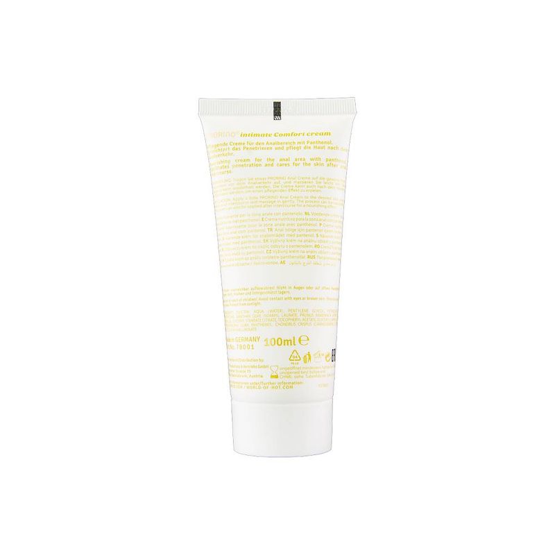 PRORINO Unisex Sensitive Anal Comfort Cream 100ml in a tube designed for intimate care and comfort.