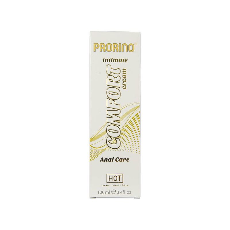 PRORINO Unisex Sensitive Anal Comfort Cream 100ml product packaging for anal care and comfort.