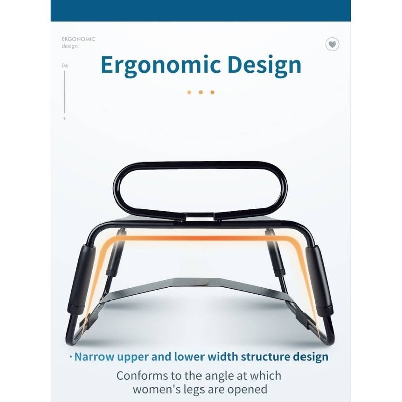 Sex Chair Adjustable Height Black w Handle and Arch Bridge Daytona