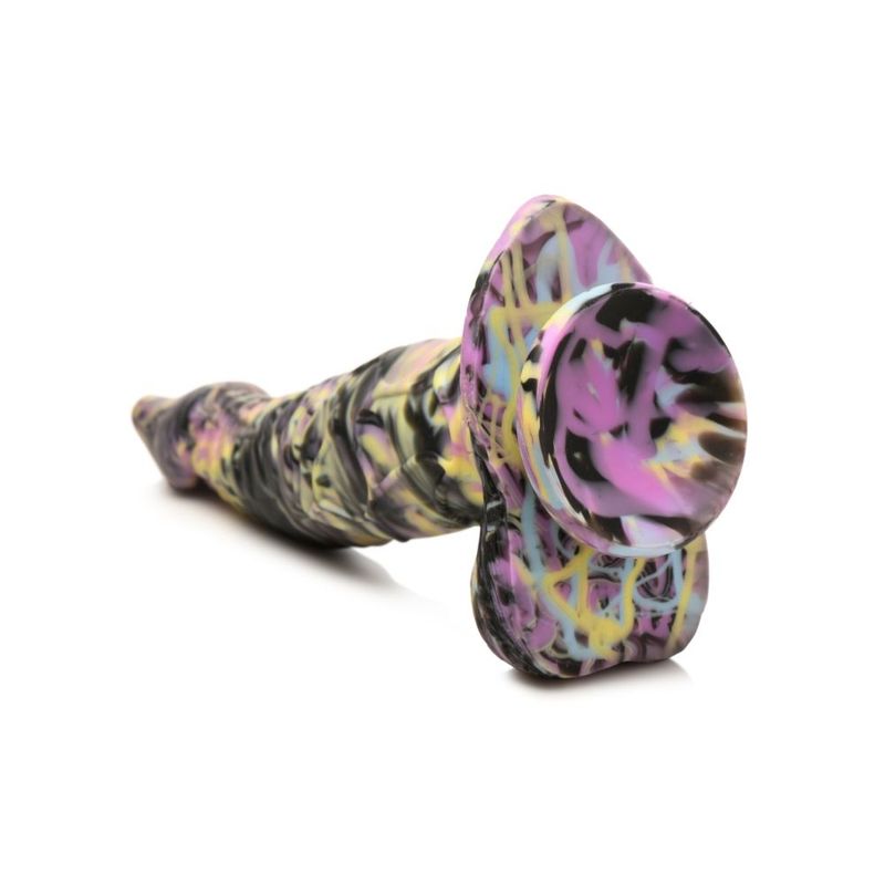 Creature Cocks Cyclops Monster Silicone Dildo in vibrant colors, showcasing textured shaft and tapered head for ultimate pleasure.