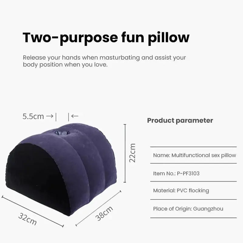 Inflatable Sex Positioning Half Dome Cushion with Toy Holder Daytona Discreet Intimate Essentials.