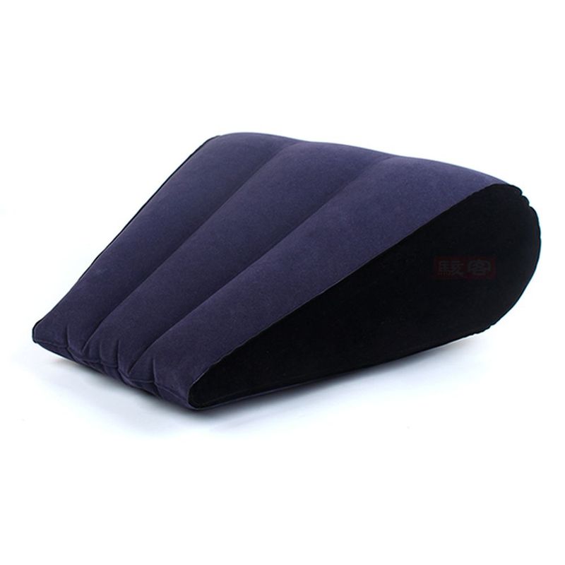 Inflatable sex positioning wedge cushion designed for enhanced comfort during intimate moments.