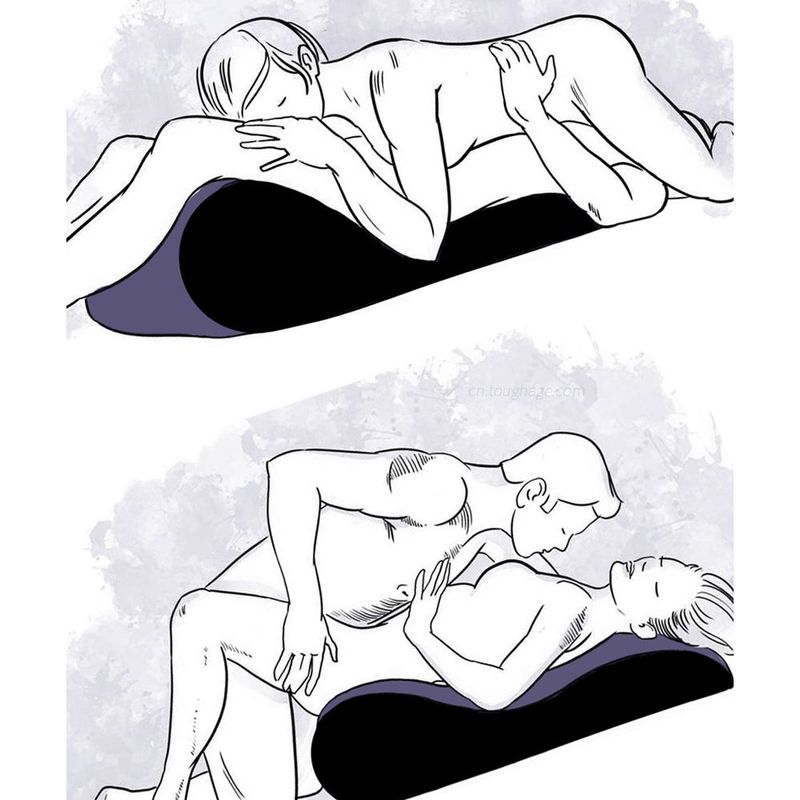 Couples using the Large Inflatable Mini Sex Positioning Mattress for enhanced intimacy and comfort.