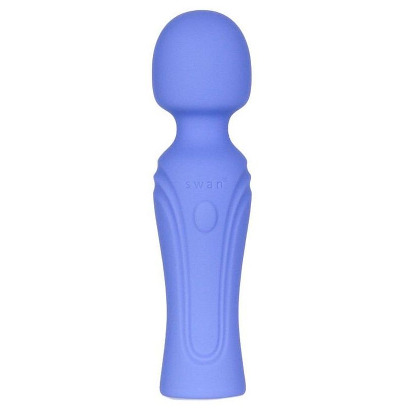 Swan Era massage wand in vibrant blue silicone, designed for powerful and pleasurable experiences.