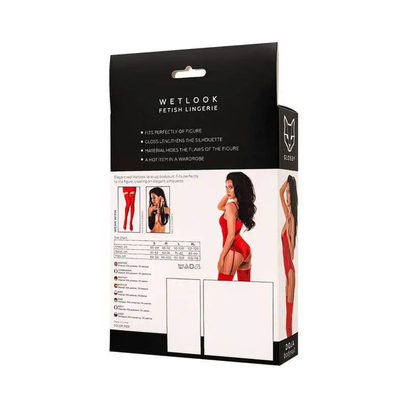 Glossy Bessie Dress Red Glossy Discreet Intimate Essentials.