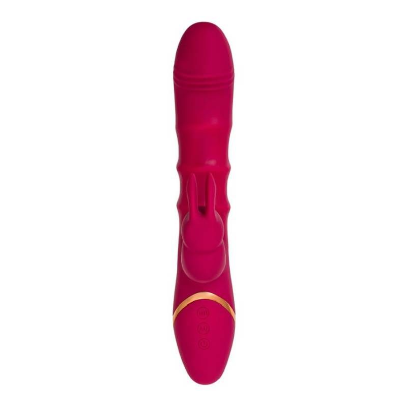 JOS Tenty rabbit vibrator with moving shaft rings for G-spot and clitoral stimulation.